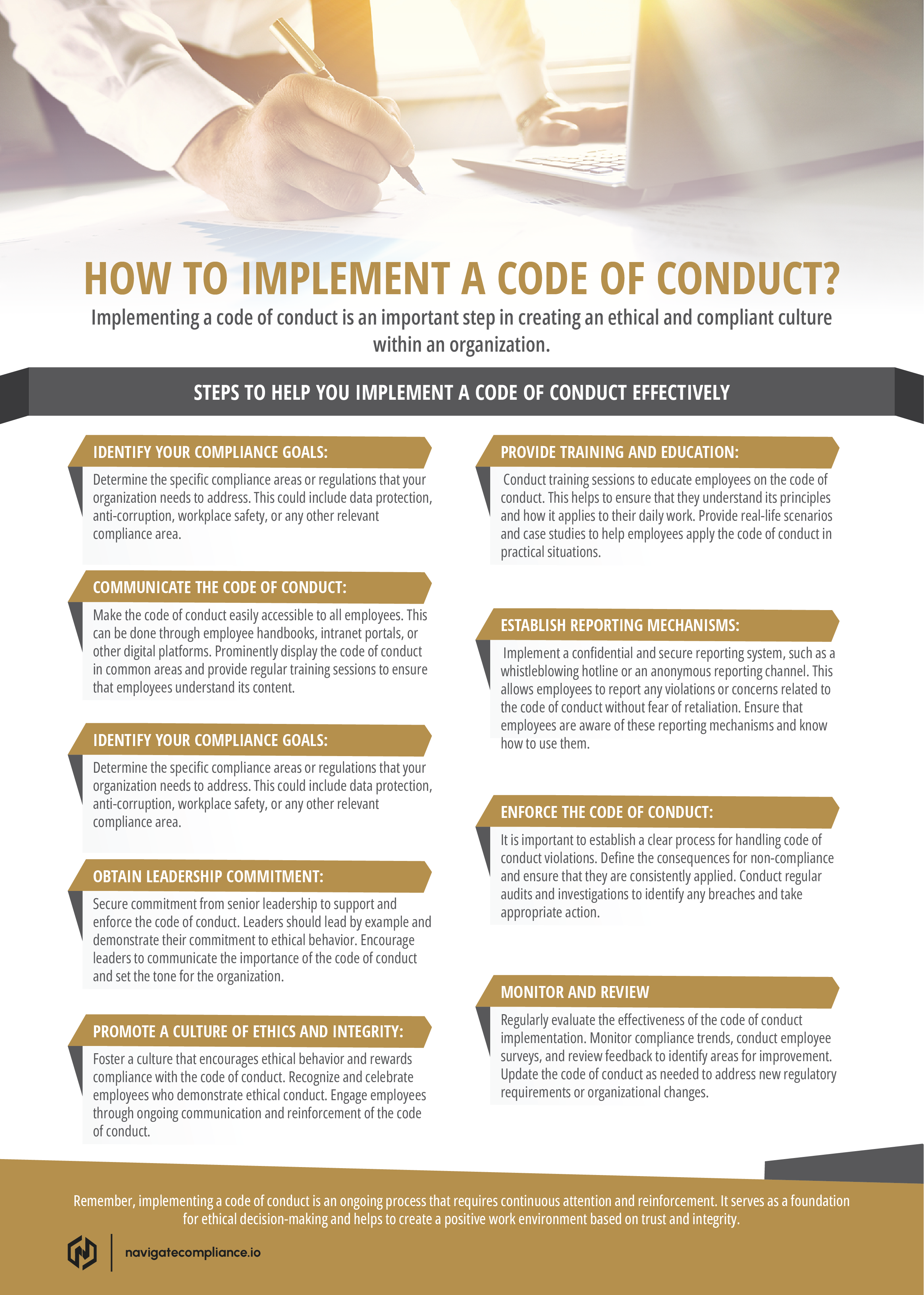HOW TO IMPLEMENT A CODE OF CONDUCT-image
